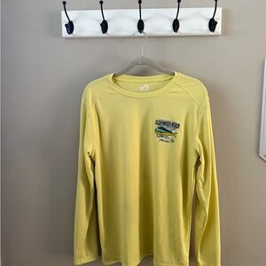 Yellow Long Sleeve Sun Shirt with Graphic